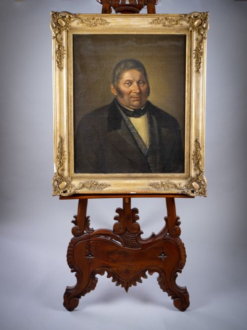 Large 19th Century Portrait of a Gentleman. European School. Oil on Canvas.
