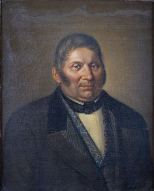 fig 2. Large 19th Century Portrait Of A Gentleman. European School. Oil On Canvas.