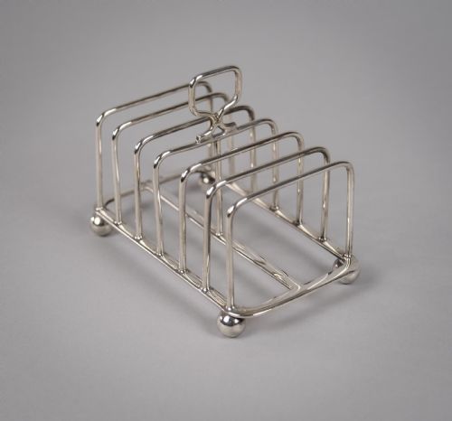 Scottish Silver Toast Rack by Robert & William Sorley, Glasgow, 1913.
