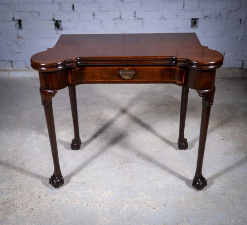 fig 2. Fine George II Chippendale Period Mahogany Ball & Claw Card Table, c.1750.
