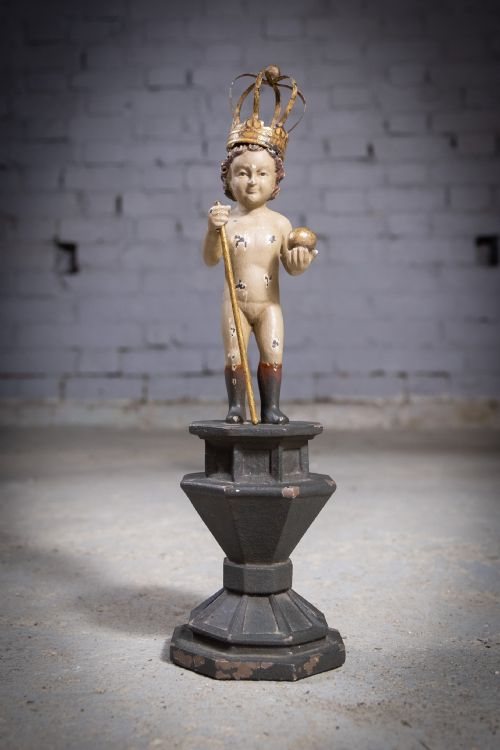 Early 20th Century Child Jesus / Santo Nino of Malitbog Statue.