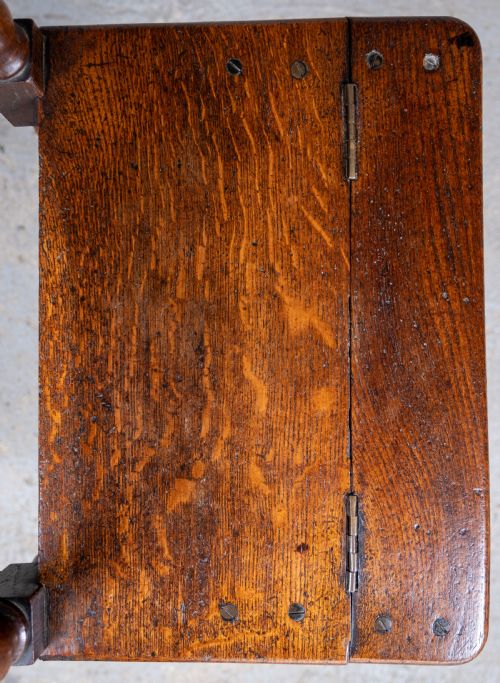 GEORGIAN OAK METAMORPHIC CHAIR LIBRARY STEPS - ADDITIONAL PHOTO 4