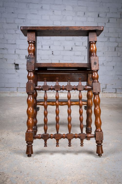 GEORGIAN OAK METAMORPHIC CHAIR LIBRARY STEPS - ADDITIONAL PHOTO 15