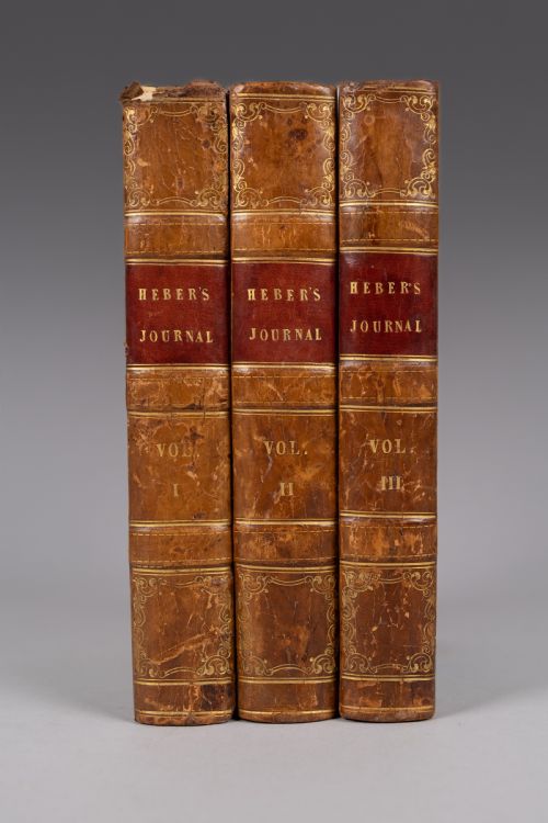 1828 journey through upper provinces of india by reginald heber 3 book set - CATEGORY: ANTIQUE MISCELLANEOUS - DATED 19TH CENTURY
