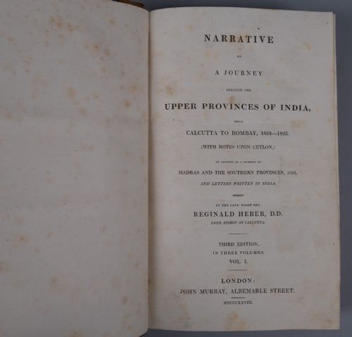 1828 JOURNEY THROUGH UPPER PROVINCES OF INDIA BY REGINALD HEBER 3 BOOK SET - ADDITIONAL PHOTO 6