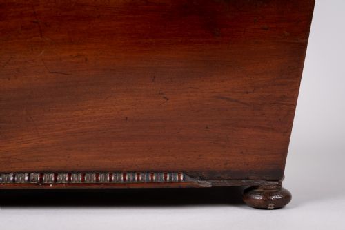 LARGE REGENCY ROSEWOOD TEA CADDY WITH FITTED INTERIOR AND ROYAL MARINE BADGES - ADDITIONAL PHOTO 12