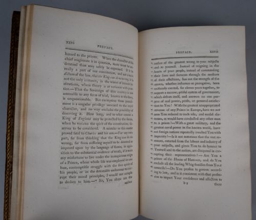 1792 LETTERS OF JUNIUS FIRST EDITION TREE CALF BINDING 2 BOOK SET - ADDITIONAL PHOTO 9