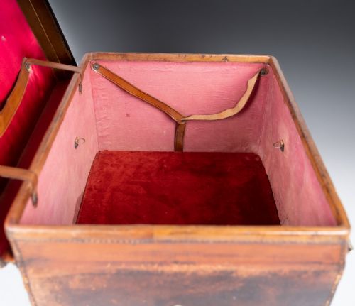 LARGE LEATHER LUGGAGE HAT BOX BY T EVINS CO EXETER - ADDITIONAL PHOTO 13