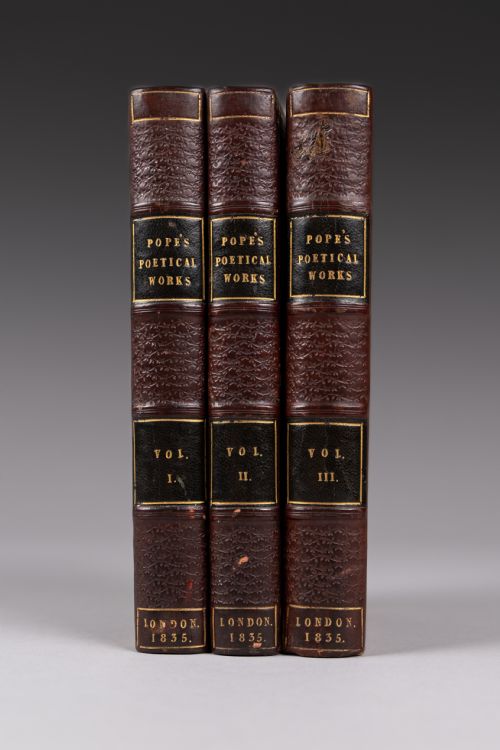 1835 POETICAL WORKS OF ALEXANDER POPE IN THREE VOLUMESBOOKS - ADDITIONAL PHOTO 1