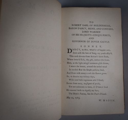 1779 POEMS BY WILLIAM MASON IN ONE VOLUME BOOK - ADDITIONAL PHOTO 8