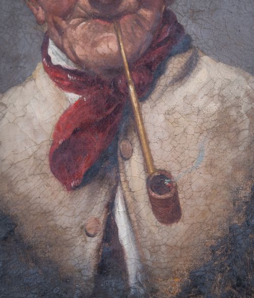 AFTER ACHILLE PETROCELLI ITALIAN 18611929 PORTRAIT OF AN ELDERLY GENTLEMAN - ADDITIONAL PHOTO 2