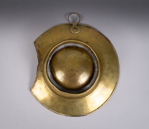 RARE 18TH CENTURY BRASS BARBER'S BLEEDING BOWL - ADDITIONAL PHOTO 7