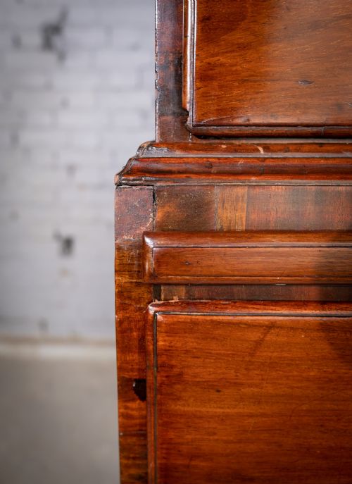 GEORGE III MAHOGANY TALLBOY CHEST ON CHEST WITH BRUSHING SLIDE - ADDITIONAL PHOTO 8