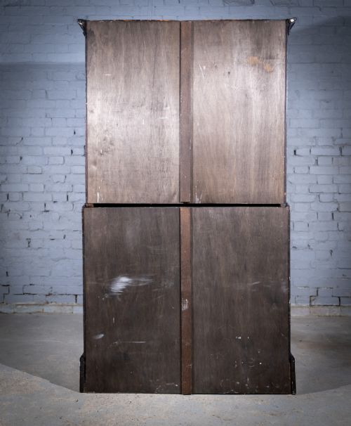 GEORGE III MAHOGANY TALLBOY CHEST ON CHEST WITH BRUSHING SLIDE - ADDITIONAL PHOTO 11