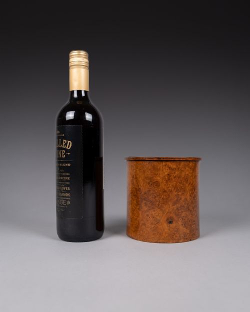 19TH CENTURY BURR WALNUT CYLINDRICAL TEA CADDY - ADDITIONAL PHOTO 11