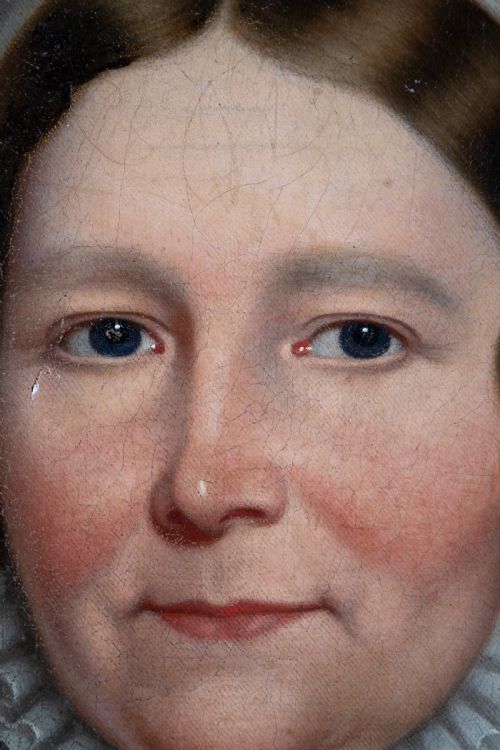 PORTRAIT OF A LADY OIL ON CANVAS ENGLISH SCHOOL - ADDITIONAL PHOTO 1