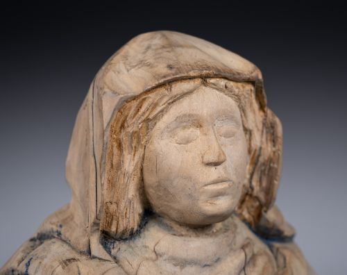 fig 1. Large Bohemian Carved Lime Figure Of The Pieta