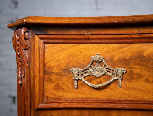 SERPENTINE CHEST OF DRAWERS BY PG AXNER STOCKHOLM C1850 - ADDITIONAL PHOTO 5