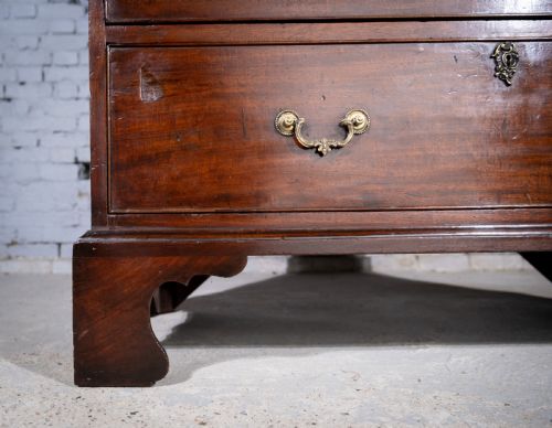GEORGE III CHIPPENDALE PERIOD MAHOGANY CHEST ON CHEST TALLBOY - ADDITIONAL PHOTO 6