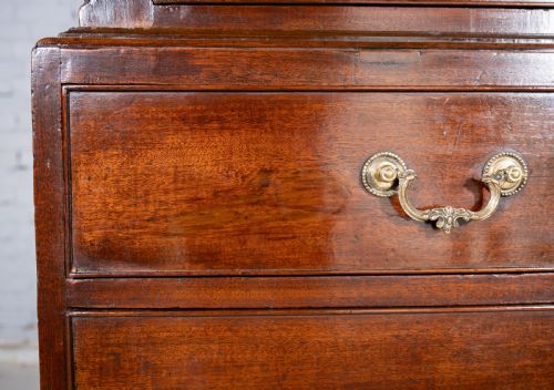 GEORGE III CHIPPENDALE PERIOD MAHOGANY CHEST ON CHEST TALLBOY - ADDITIONAL PHOTO 9