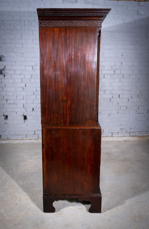 GEORGE III CHIPPENDALE PERIOD MAHOGANY CHEST ON CHEST TALLBOY - ADDITIONAL PHOTO 12