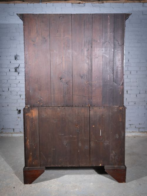 GEORGE III CHIPPENDALE PERIOD MAHOGANY CHEST ON CHEST TALLBOY - ADDITIONAL PHOTO 13