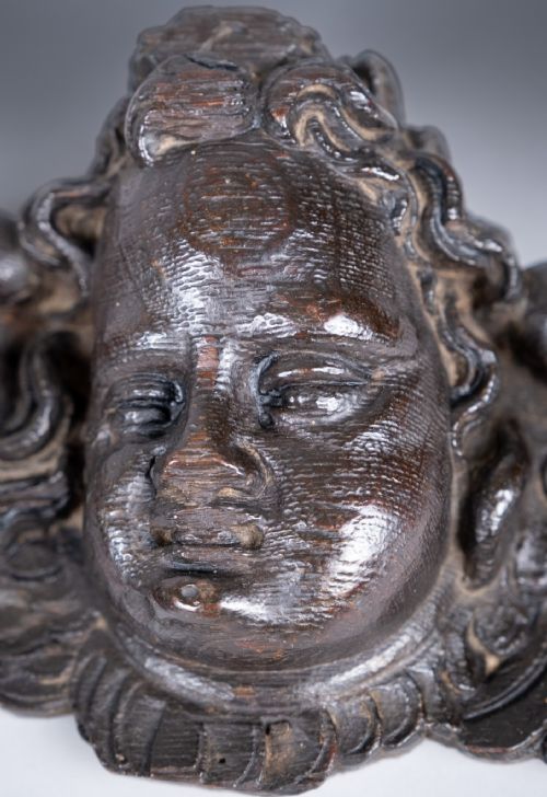 18TH CENTURY CARVED CHERUBS ANGEL - ADDITIONAL PHOTO 6
