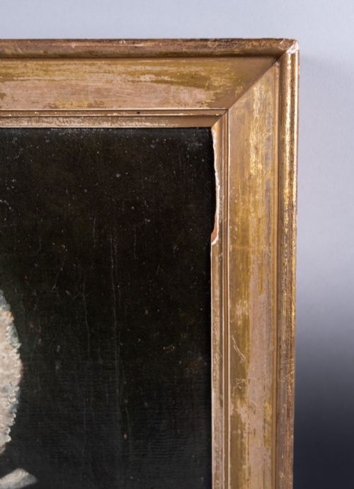 19TH CENTURY NAIVE PORTRAIT OF A YOUNG CHILD OIL ON CANVAS - ADDITIONAL PHOTO 6