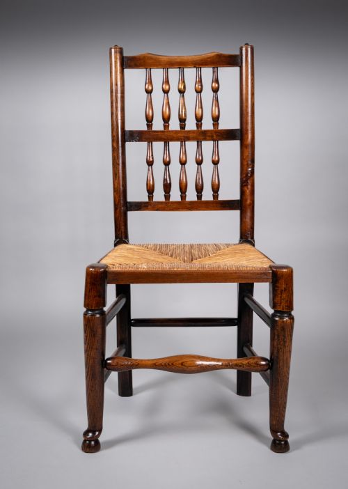 SET OF SIX GEORGIAN LANCASHIRE SPINDLEBACK ASH ELM DINING CHAIRS - ADDITIONAL PHOTO 1