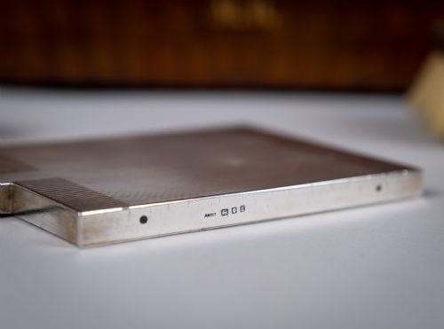 ASPREY CO 11PIECE STERLING SILVER VANITY SET IN CROCODILE LEATHER CASE C1940 - ADDITIONAL PHOTO 8