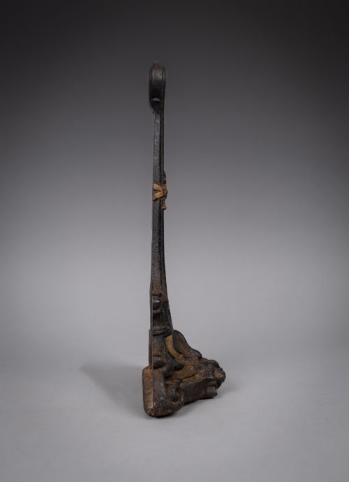 VICTORIAN CAST IRON GILT DOOR PORTER DOOR STOP - ADDITIONAL PHOTO 4