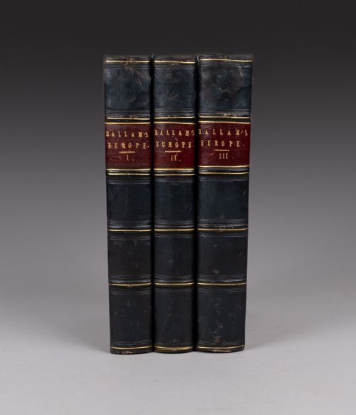 1834 view of the state of europe during the middle ages by henry hallam 3 book set - CATEGORY: ANTIQUE MISCELLANEOUS - DATED 19TH CENTURY