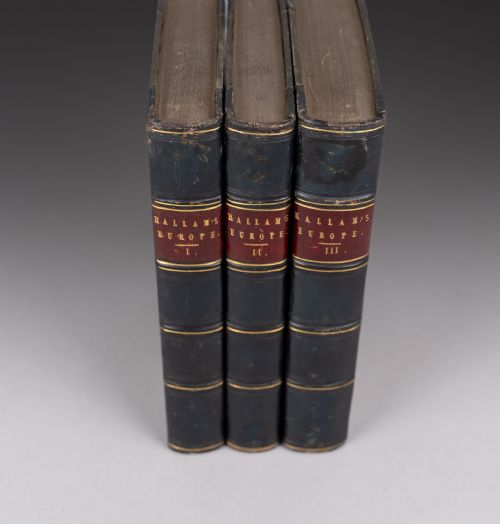 1834 VIEW OF THE STATE OF EUROPE DURING THE MIDDLE AGES BY HENRY HALLAM 3 BOOK SET - ADDITIONAL PHOTO 4