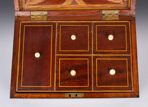 FINE 19TH CENTURY INLAID WALNUT JEWELLERY BOX - ADDITIONAL PHOTO 5