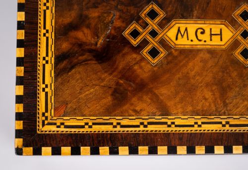 FINE 19TH CENTURY INLAID WALNUT JEWELLERY BOX - ADDITIONAL PHOTO 10
