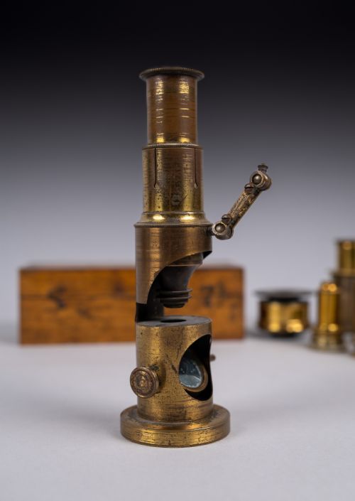 19TH CENTURY BRASS FIELD MICROSCOPE LENSES - ADDITIONAL PHOTO 1