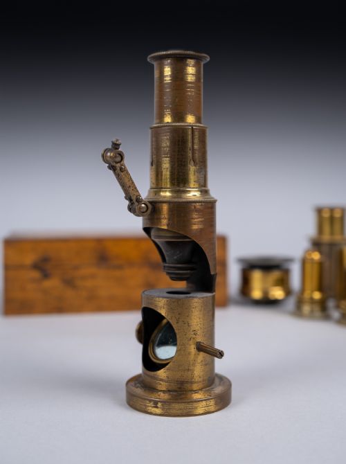 19TH CENTURY BRASS FIELD MICROSCOPE LENSES - ADDITIONAL PHOTO 2