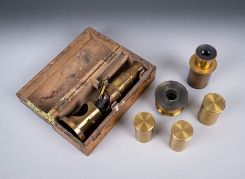 19TH CENTURY BRASS FIELD MICROSCOPE LENSES - ADDITIONAL PHOTO 4