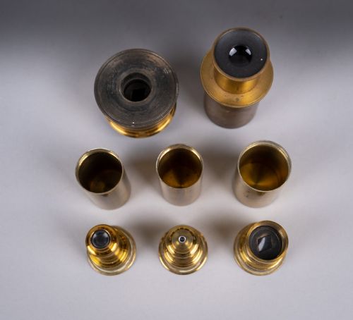 19TH CENTURY BRASS FIELD MICROSCOPE LENSES - ADDITIONAL PHOTO 5