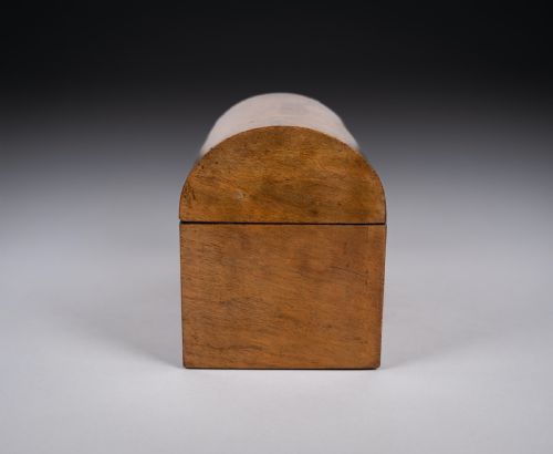 VICTORIAN WALNUT DOME TOP TEA CADDY WITH FITTED INTERIOR - ADDITIONAL PHOTO 8