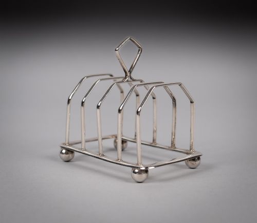STERLING SILVER FIVEBAR TOAST RACK BY ADIE BROTHERS BIRMINGHAM 1926 - ADDITIONAL PHOTO 6