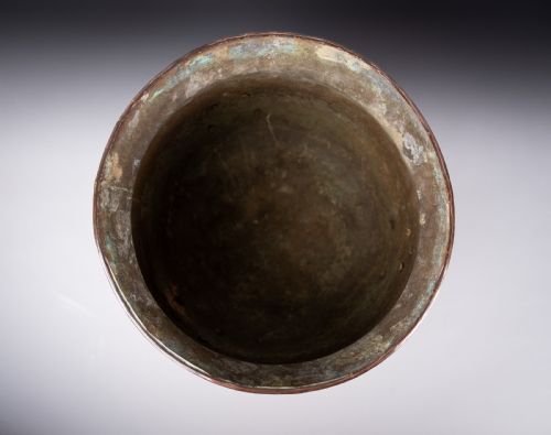 19TH CENTURY COPPER CAULDRON JARDINIERE WITH BRASS PAW FEET - ADDITIONAL PHOTO 10