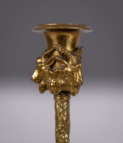 PAIR OF GILT BRONZE FRENCH CANDLESTICKS C1900 - ADDITIONAL PHOTO 5