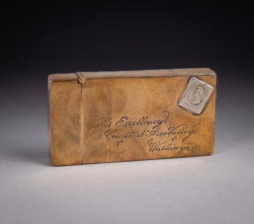 early 20th century 900 silver gilt 'letter' vesta - CATEGORY: ANTIQUE SILVER - DATED 1910