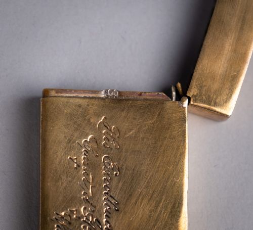EARLY 20TH CENTURY 900 SILVER GILT 'LETTER' VESTA - ADDITIONAL PHOTO 7