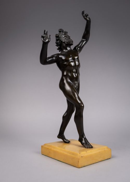 grand tour bronze of the dancing faun - CATEGORY: ANTIQUE METAL - DATED 1900