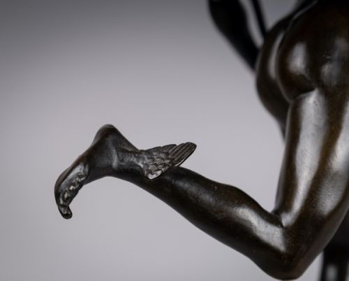 LARGE GRAND TOUR BRONZE OF MERCURY AFTER GIAMBOLOGNA FOUNDRY OF GEORGIO SOMMER - ADDITIONAL PHOTO 10