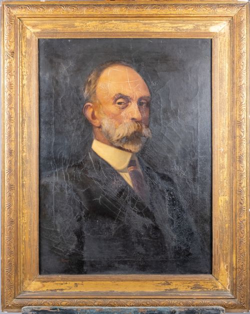 large 19th century portrait of a gentleman signed 'charles mason' - CATEGORY: ANTIQUE ART - DATED 19TH CENTURY