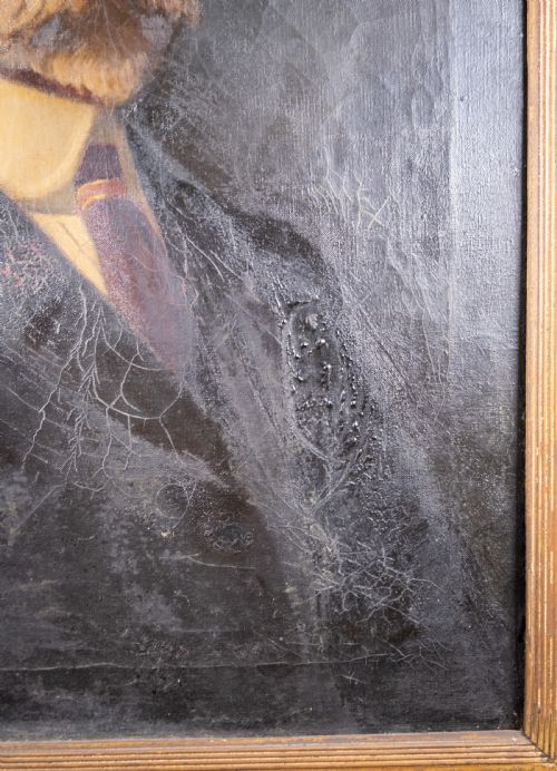 LARGE 19TH CENTURY PORTRAIT OF A GENTLEMAN SIGNED 'CHARLES MASON' - ADDITIONAL PHOTO 3