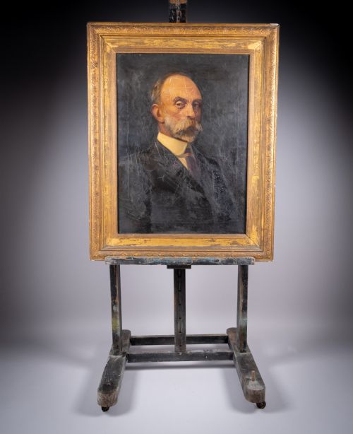 LARGE 19TH CENTURY PORTRAIT OF A GENTLEMAN SIGNED 'CHARLES MASON' - ADDITIONAL PHOTO 7